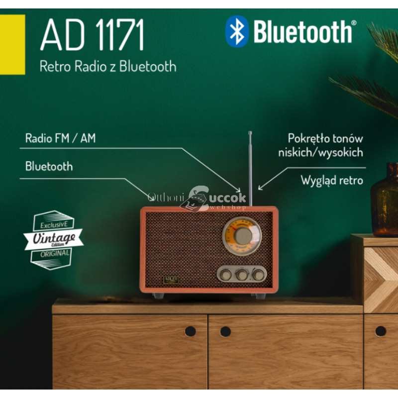 Adler Bluetooth retro rádió