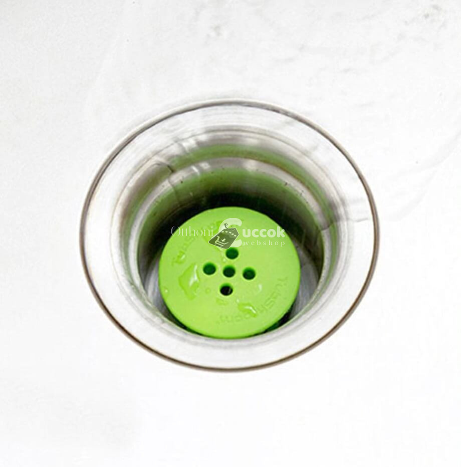 Fürdőszobai/konyhai lefolyószűrő Zöld