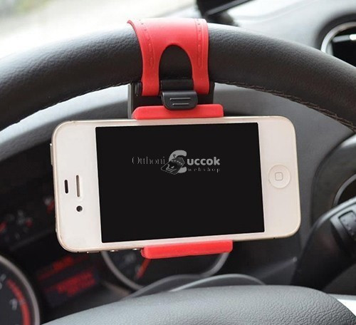 Image of Univerzális kormányra szerelhető telefontartó autós navigációhoz és hands-free hívásokhoz