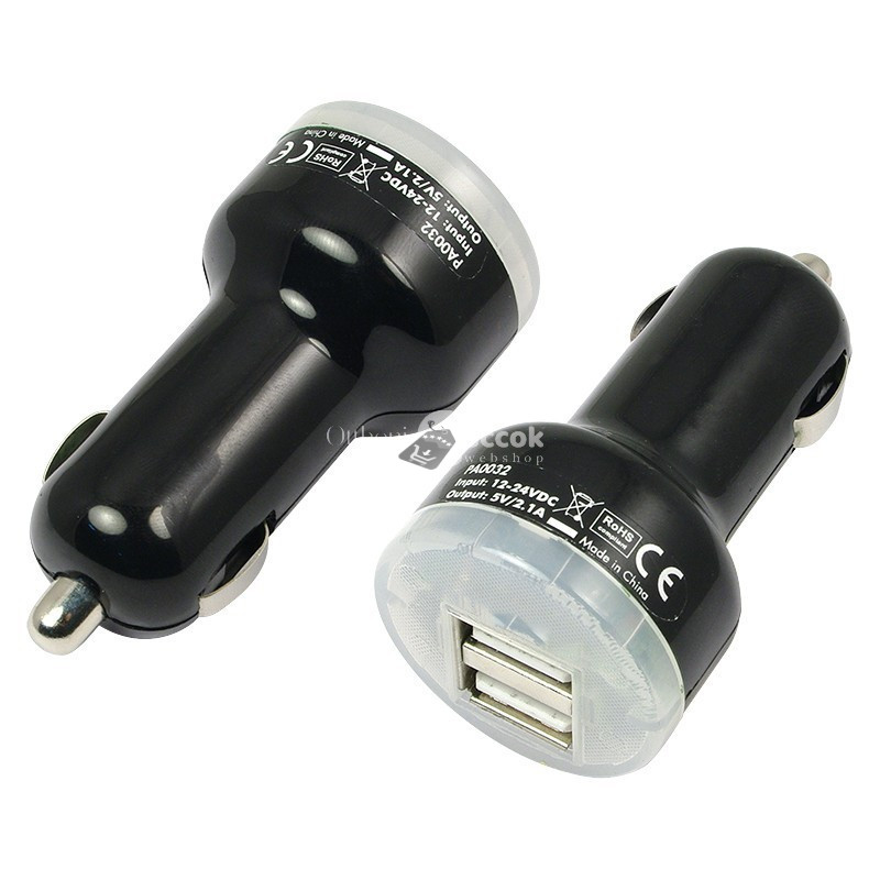 Image of DUAL szivargyújtós USB autós töltő két eszközhöz