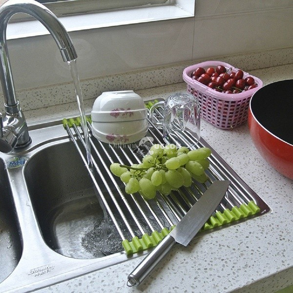 Image of Összehajtható konyhai csepegtető tálca edényekhez és evőeszközökhöz