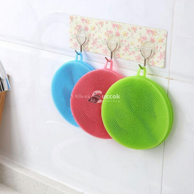 Image of Szilikon konyhai tisztítószivacs szett, 3 darabos készlet
