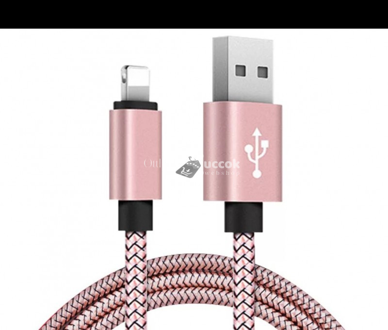 Image of Extra strapabíró 1 méteres Lightning iPhone gyorstöltő és USB adatkábel gyors adatátvitelhez