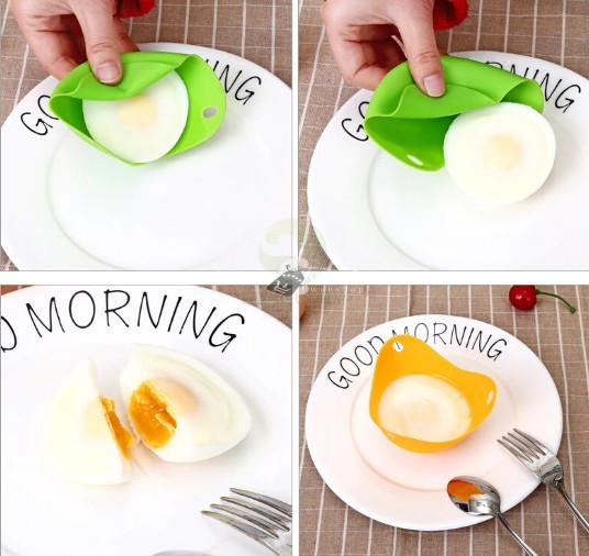 Image of Szilikon tojássütő és főző forma készlet, 2 darabos szett