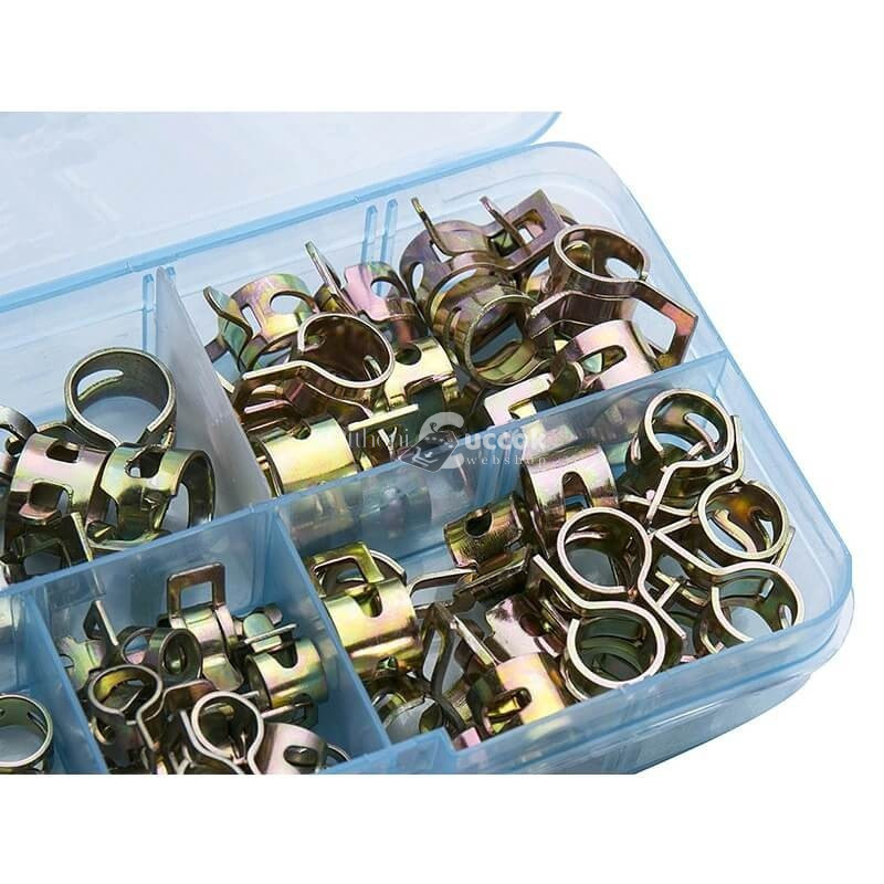 Image of Szorítóbilincs készlet, 75 db csőbilincs (5 különböző méret) vízvezeték- és szerelési munkákhoz