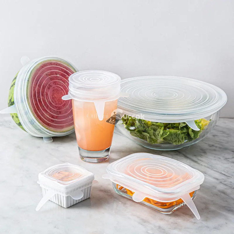 Image of Szilikon fedő szett, univerzális konyhai edényfedő készlet 12 darabos készlet