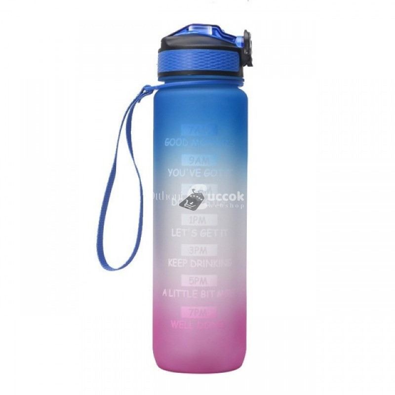 Image of Motivációs víz kulacs 1000 ml sportoláshoz és mindennapi használatra