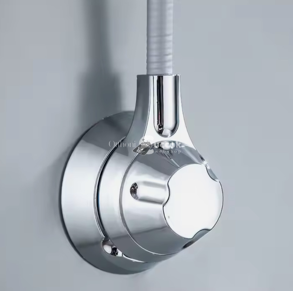 Image of Prémium állítható öntapadós zuhanyfej tartó fürdőszobai használatra