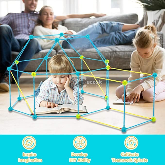 Image of 120 darabos mágikus erődkészítő kreatív építőkészlet gyerekeknek és felnőtteknek