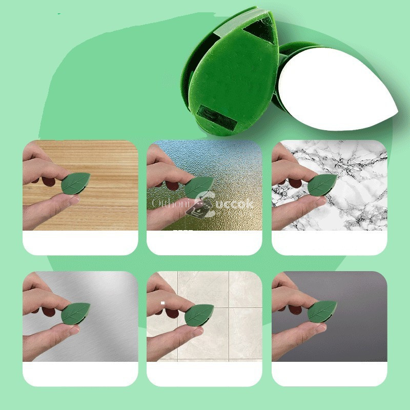 Image of Levél formájú öntapadós csat mászó növények rögzítéséhez (10 db)