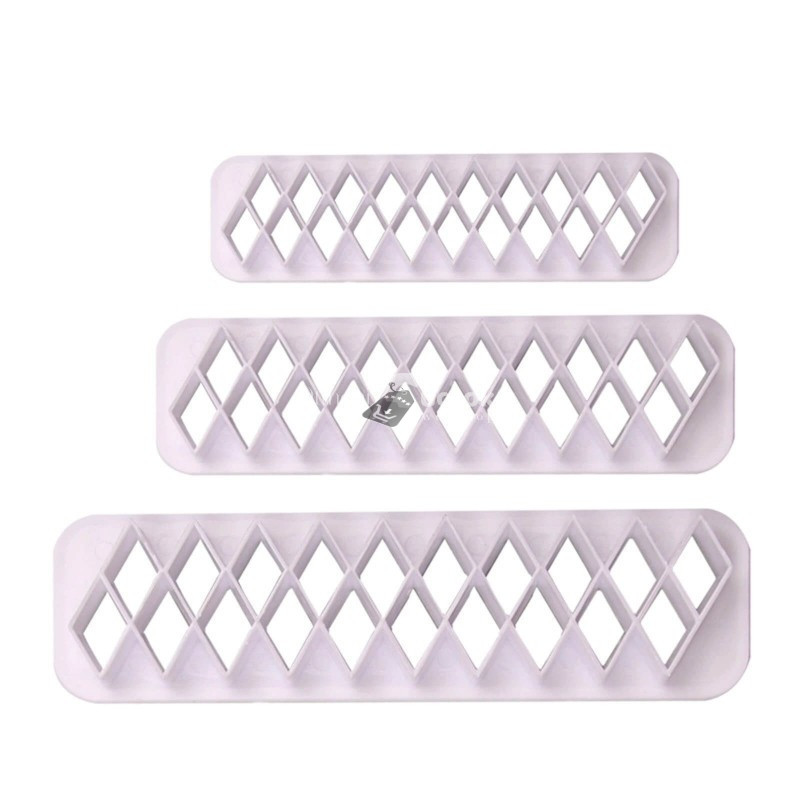 Image of Geometriai tortadíszítő forma készlet - Rombusz alakú (3 darabos)