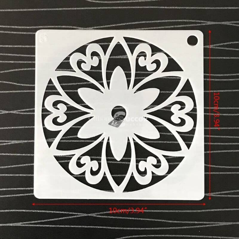 Image of Mandala stencil készlet, 48 darabos rajzsablon csomag kreatív alkotáshoz