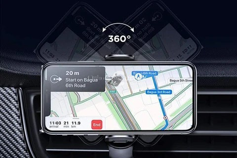 Image of Prémium Automatizált Telefontartó Autóba - Univerzális, Állítható Rögzítéssel és 360 Fokos Forgathatósággal