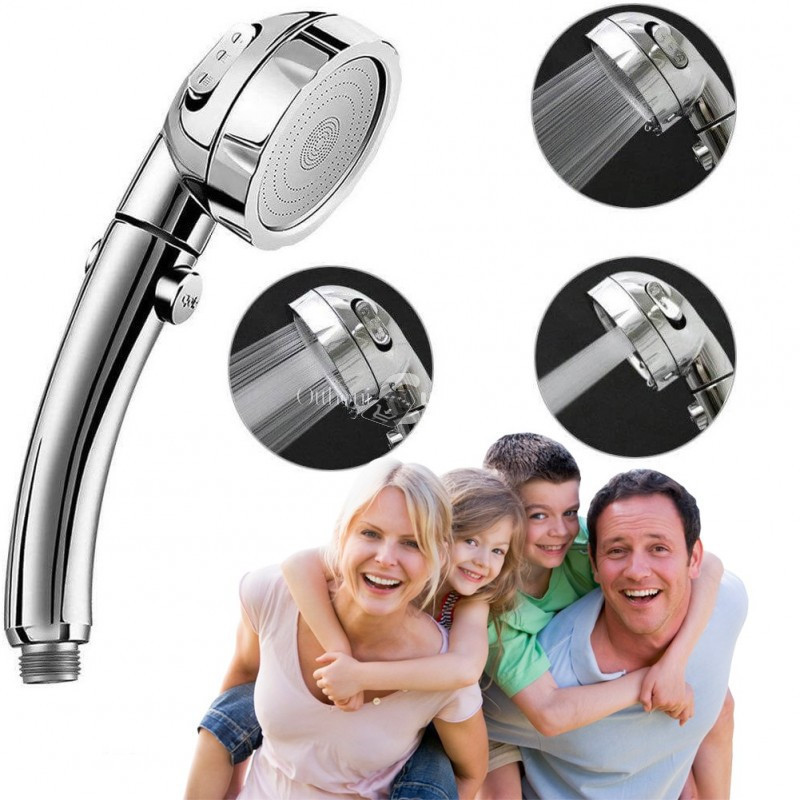 Image of Arany színű 3 üzemmódú zuhanyfej és zuhanyrózsa fürdőszobai használatra