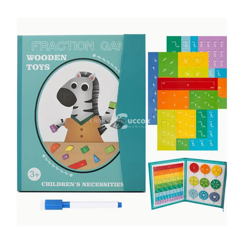 Image of Mágneses Matematikai Tört Oktatójáték Gyerekeknek és Tanulóknak