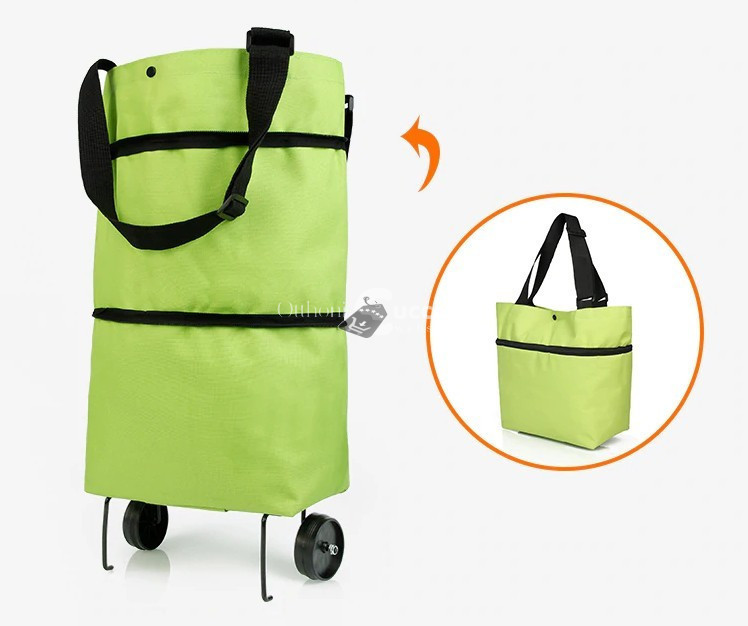 Image of Bevásárlókocsi, gurulós bevásárló táska, összecsukható és könnyen hordozható tároló megoldás