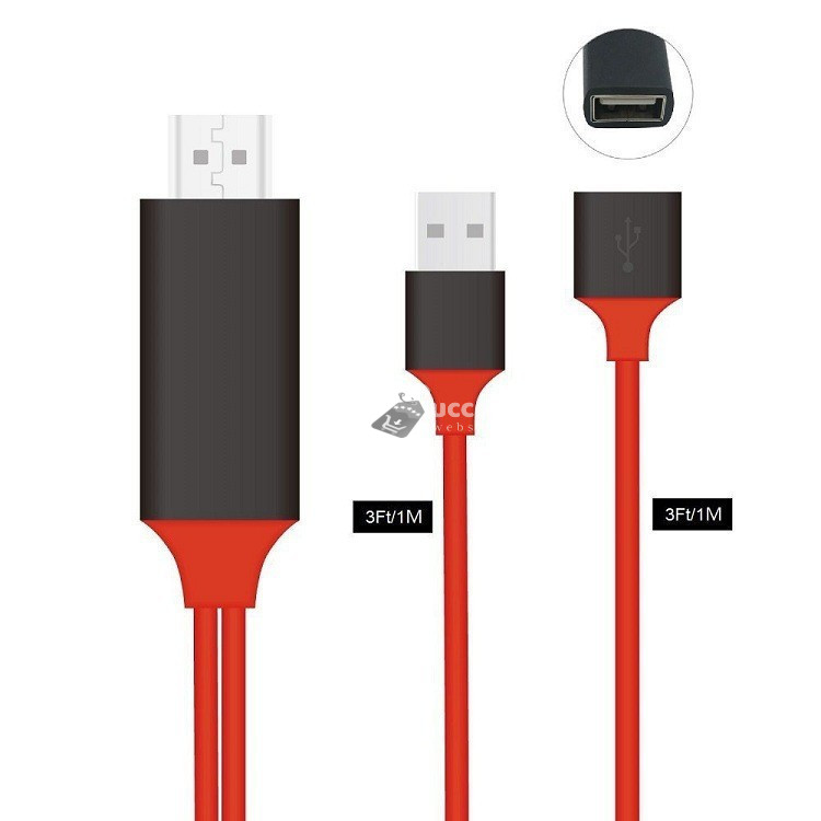 Image of HDMI – USB átalakító kábel, kompatibilis telefon csatlakoztatásához HDMI eszközökhöz