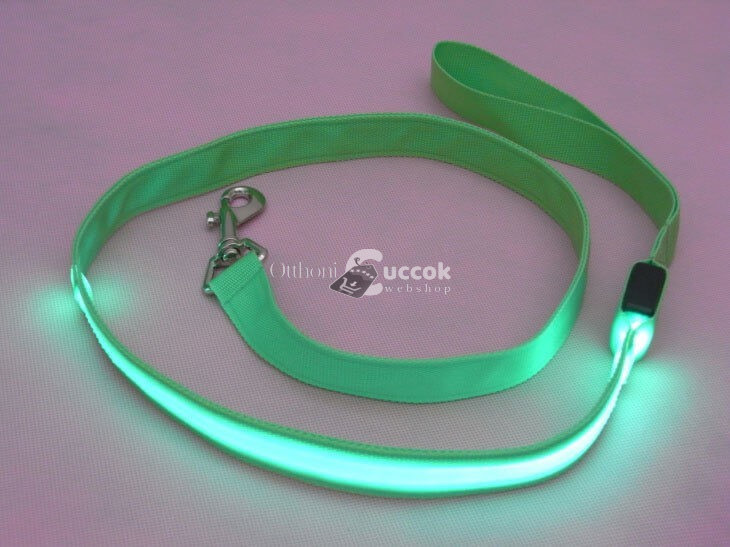 Image of Világító póráz sárga - biztonságos esti sétákhoz kutyáknak