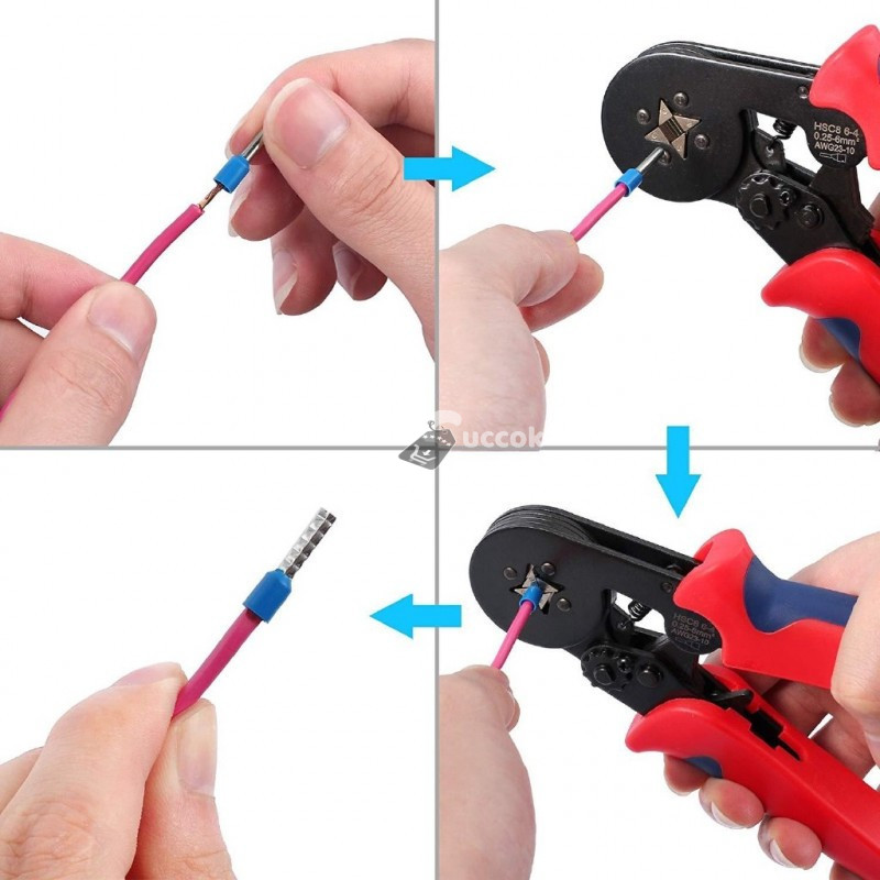 Image of Krimpelő Fogó, Érvéghüvely Szerelő Eszköz, Precíziós Kábelcsatlakozó Krimpelő