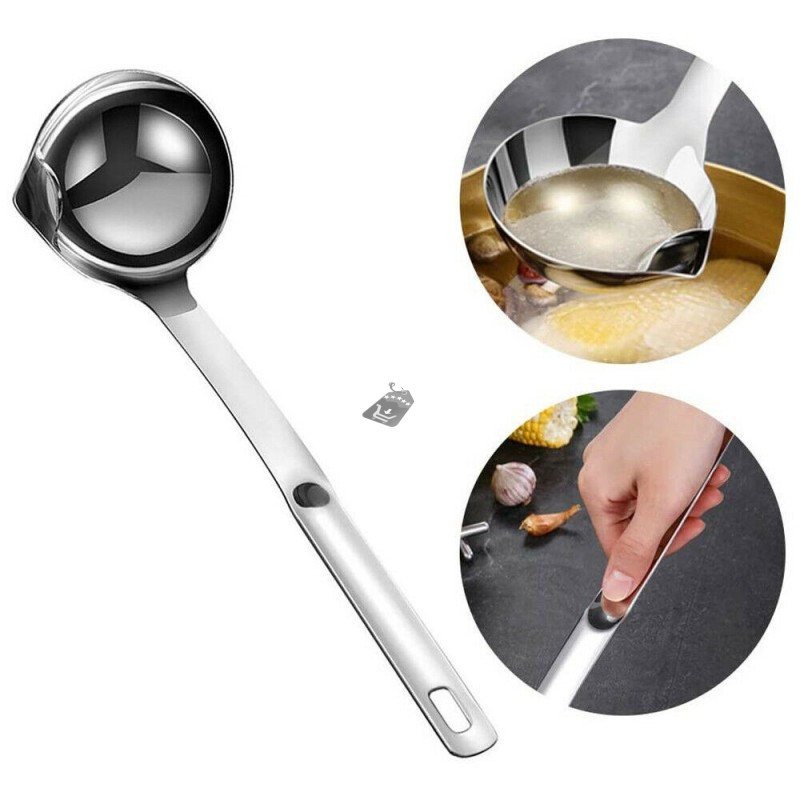 Image of Zsiradékszűrő merőkanál olaj eltávolításhoz és levesek tisztításához