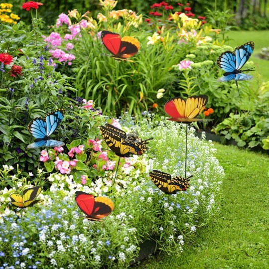 Image of Kerti Dekorációs Pillangó Dísz (50db) Kültéri Használatra