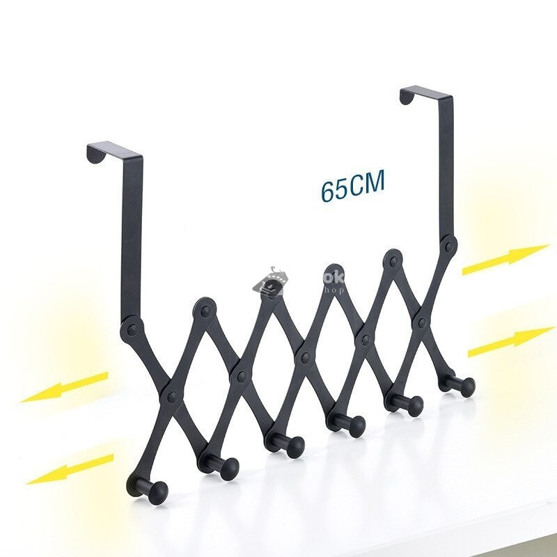 Image of Összehajtható ruhafogas fekete színben, helytakarékos tároláshoz