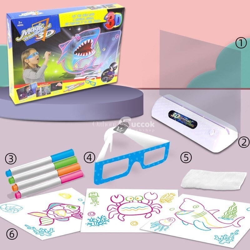 Image of 3D Rajztábla Űr Témájú Kreatív Gyerekjáték Készlet