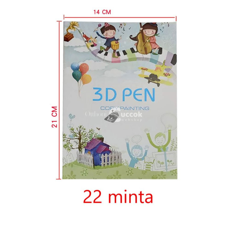 Image of Rajzkönyv 3D tollhoz - 22 kreatív minta gyerekeknek és felnőtteknek