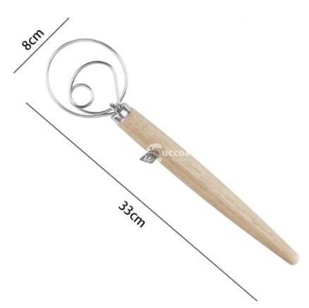 Image of Rozsdamentes acél tészta habverő - Konyhai kézi keverő eszköz sütéshez és főzéshez