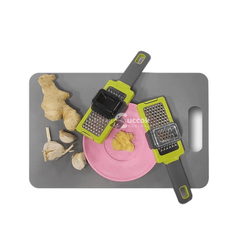 Image of Fokhagyma és gyömbér reszelő ujjvédővel, biztonságos konyhai eszköz fűszerek aprításához