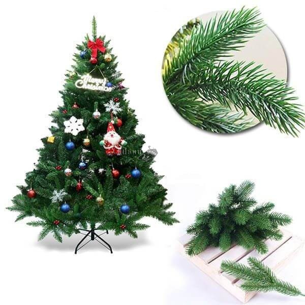 Image of 3D Műfenyő Karácsonyfa, Fém Talppal, 120 cm Magas