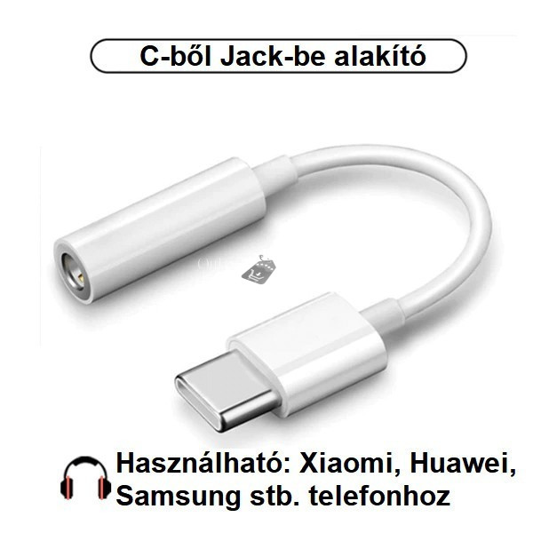 Image of Telefon Type-C-ből Jack 3.5 mm-be való átalakító - Kompatibilis Audio Adapter zenehallgatáshoz és hívásokhoz