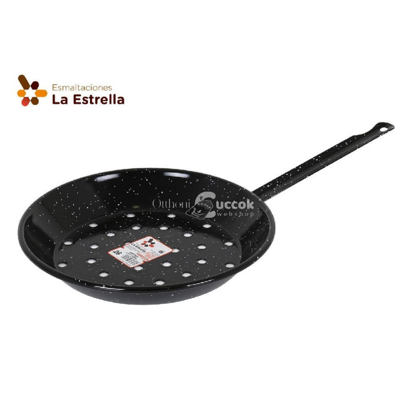 Image of Gesztenyesütő serpenyő - 26 cm, tapadásmentes bevonattal, sütéshez és pirításhoz