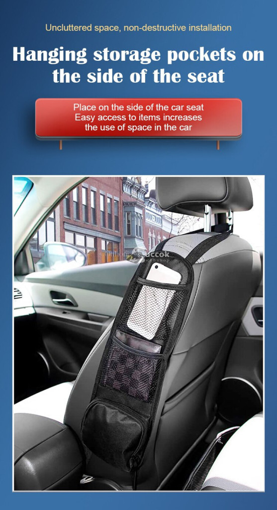 Image of Autóülés oldalsó rendszerező - Praktikus tárolózseb autós kiegészítőknek