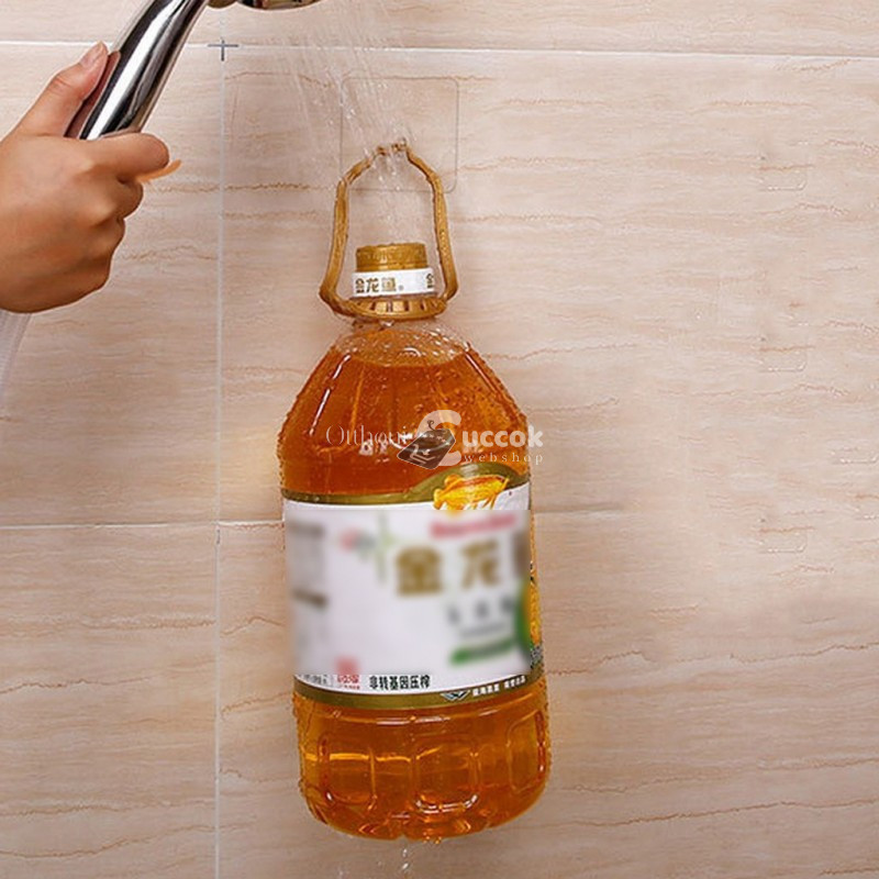 Image of Szupererős tapadókorongos fali akasztó szett fürdőszobai és konyhai használatra