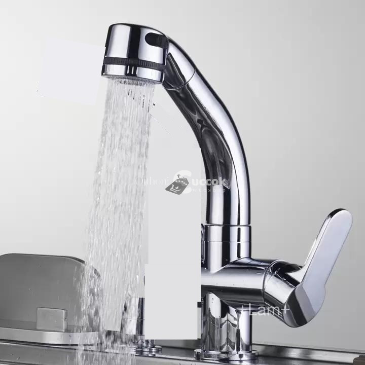 Image of Univerzális kihúzható konyhai csaptelep mosogatóhoz