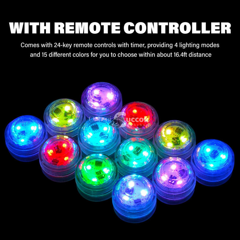 Image of 6db RGB-s Vízálló Merülő Medencevilágítás Távirányítóval