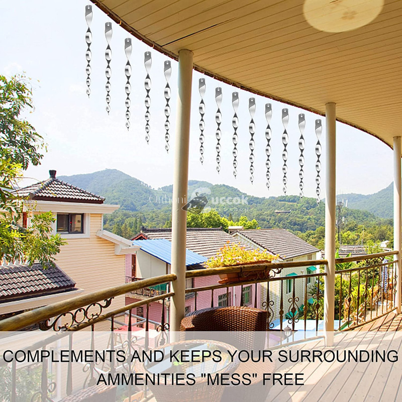 Image of 12db Fényvisszaverő Madárriasztó Függő Dekoráció Kertbe és Erkélyre