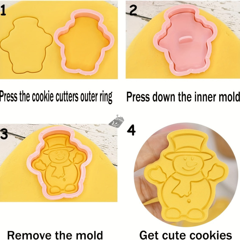 Image of 8 részes karácsonyi süti kiszúró készlet - ünnepi süteményformázók sütéshez