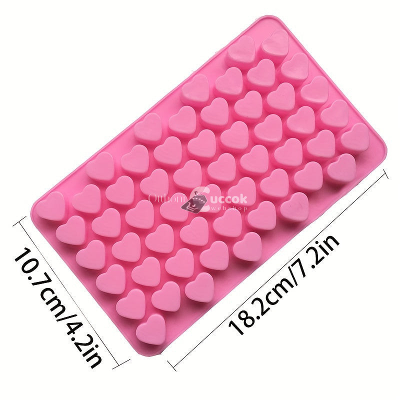 Image of 55 lyukú 3D mini szív szilikon jégkocka és csokoládé fondant forma, tészta zselé keksz sütő és torta díszítő eszközök