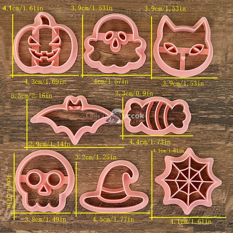 Image of 8 darabos Halloween Süteményszaggató és Kiszúró Készlet sütéshez