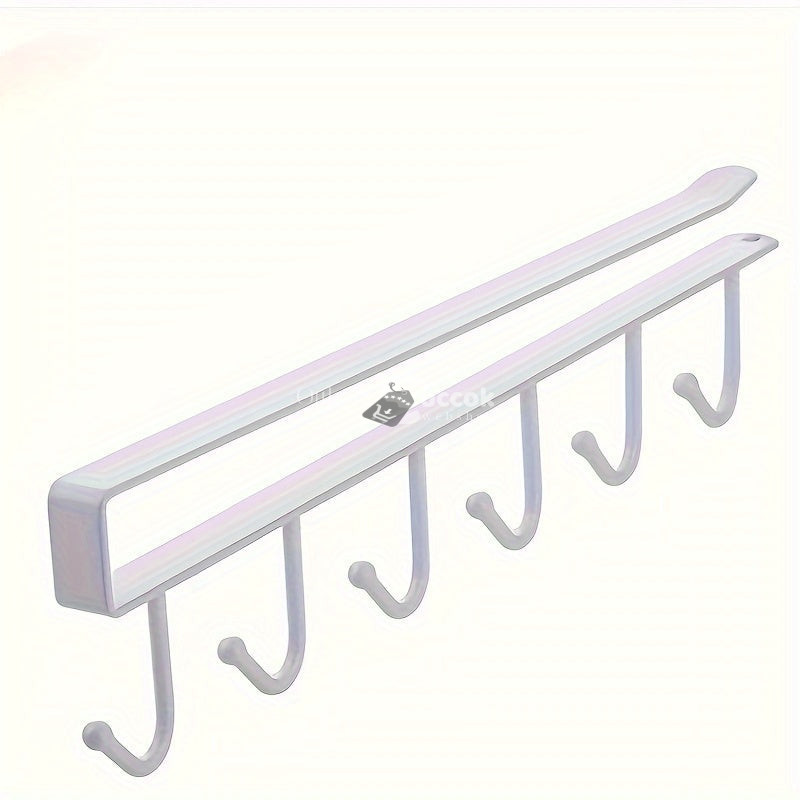 Image of Fehér színű, fém konyhai akasztó - praktikus tárolás és szervezés konyhában