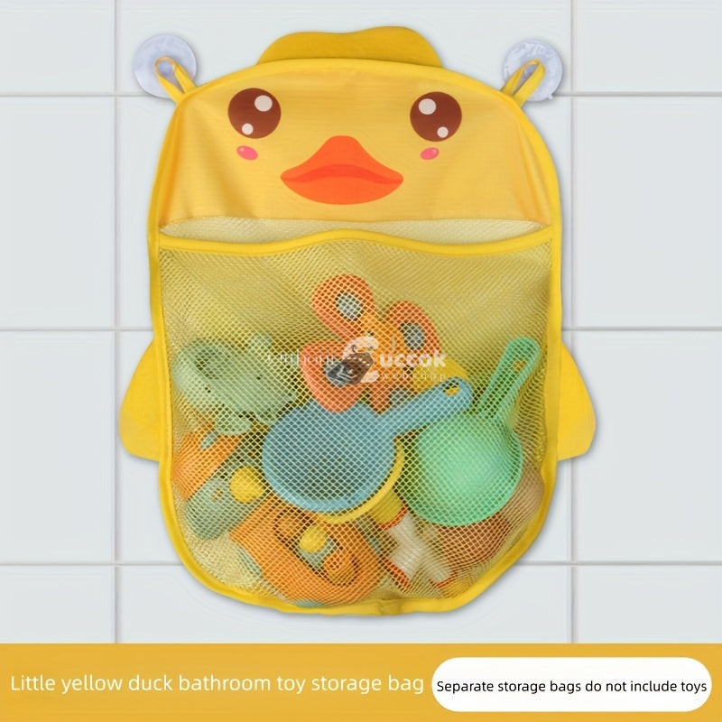 Image of Fürdőszobai játék tároló akasztós háló Kis Sárga Kacsa - Gyermek fürdőkád játék rendező háló praktikus tároláshoz