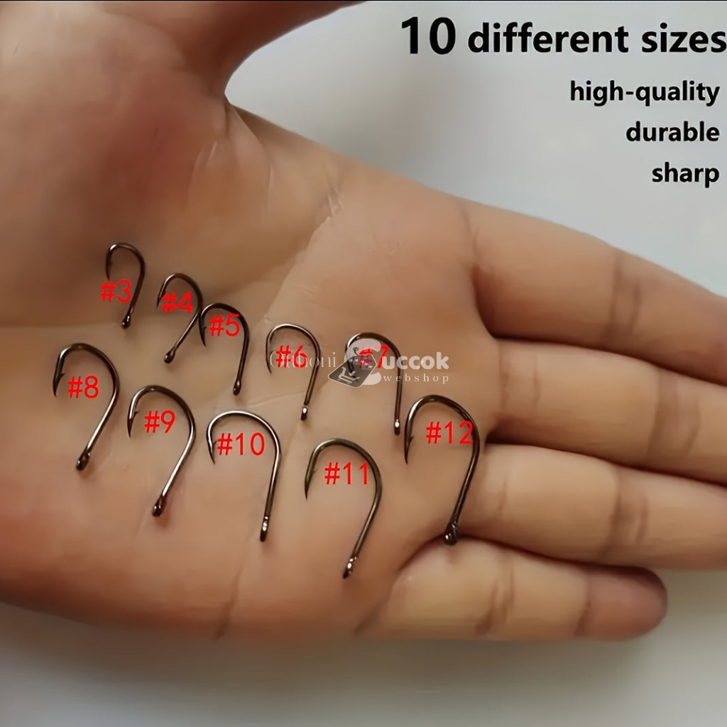 Image of 100db Vegyes Méretű Horgász Horog Készlet - Többféle Halászati Igényhez