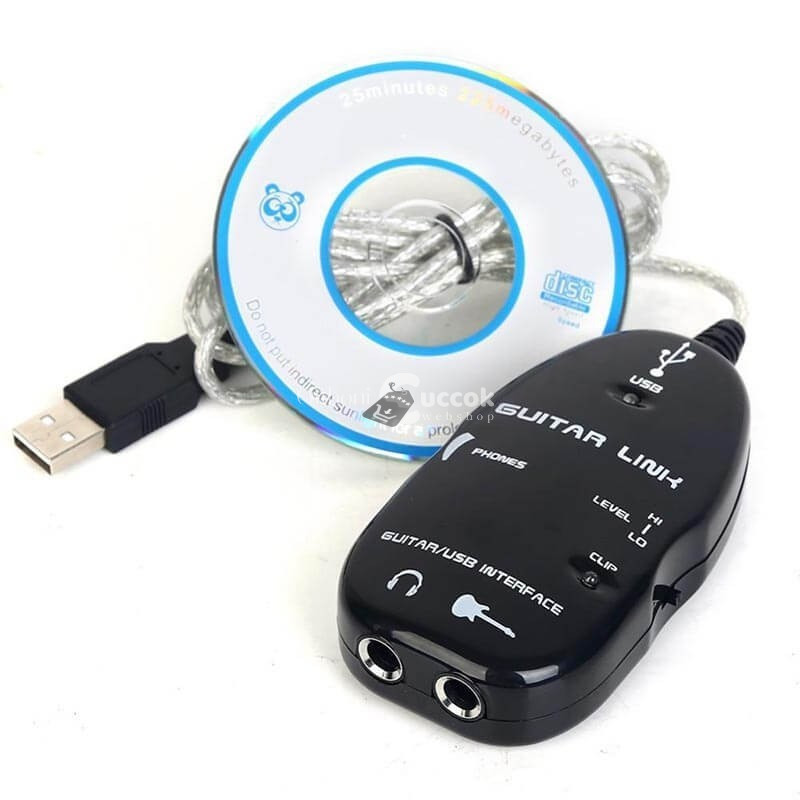 Image of USB Guitar Link, Gitár Hangkártya Interfész Zenei Felvételhez és Gyakorláshoz