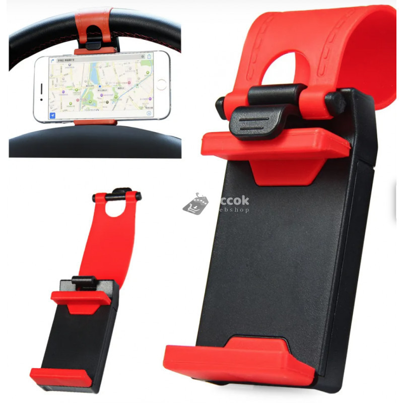 Image of Catch &amp; Go Univerzális Kormányra Szerelhető Mobiltelefon Tartó Autós Használatra