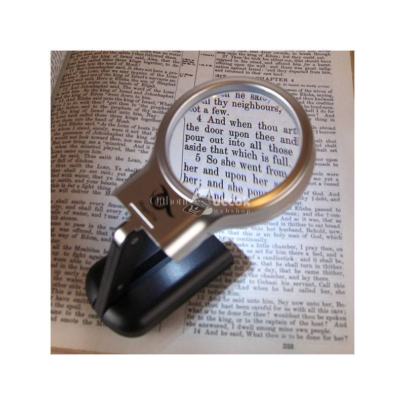 Image of Olvasólámpa 3x nagyítóval és üveglencsével, precíziós olvasáshoz és részletgazdag munkákhoz