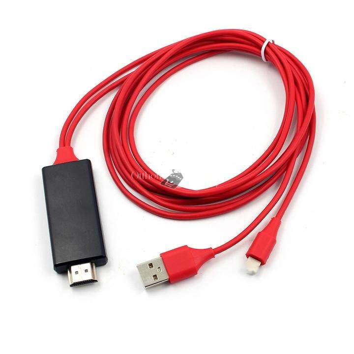 Image of HDMI kábel iPhone képernyő tükrözéshez, nagyfelbontású videó- és hangátvitelhez