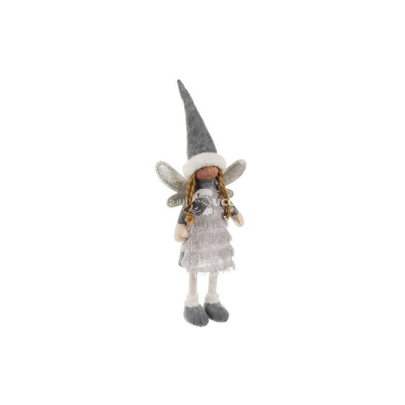 Image of Szürke Karácsonyi Figurás Ruhhy 22343 - Tündér Dekorációs Ruha Ünnepi Hangulathoz