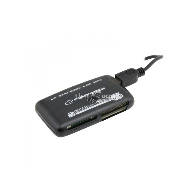 Image of Esperanza 2.0 kártyaolvasó minden egyben USB csatlakozóval - EA117